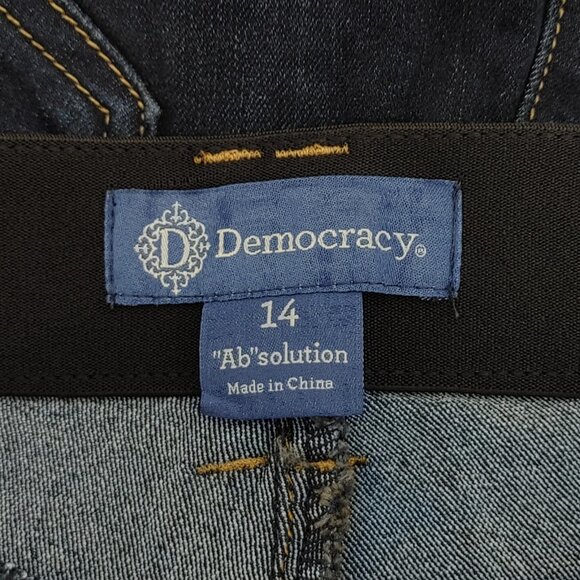 Democracy "Ab"solution Itty Bitty Bootcut Indigo Jeans Women's Size 14 - Picture 10 of 11